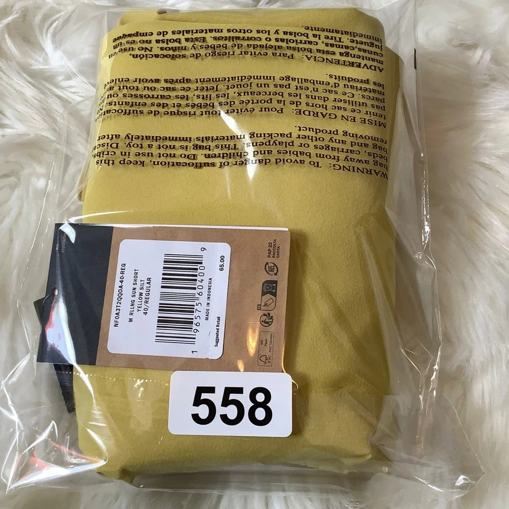 The North Face‎ Rolling Sun Shorts Mens 40 Yellow Silt FlashDry NF0A3T2Q Q0A-40
